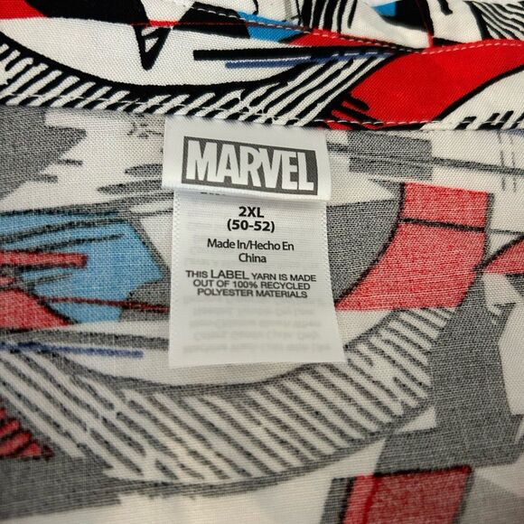 NEW Marvel Captain America Mens SS Button Down Shirt - Size XXL - Picture 3 of 6